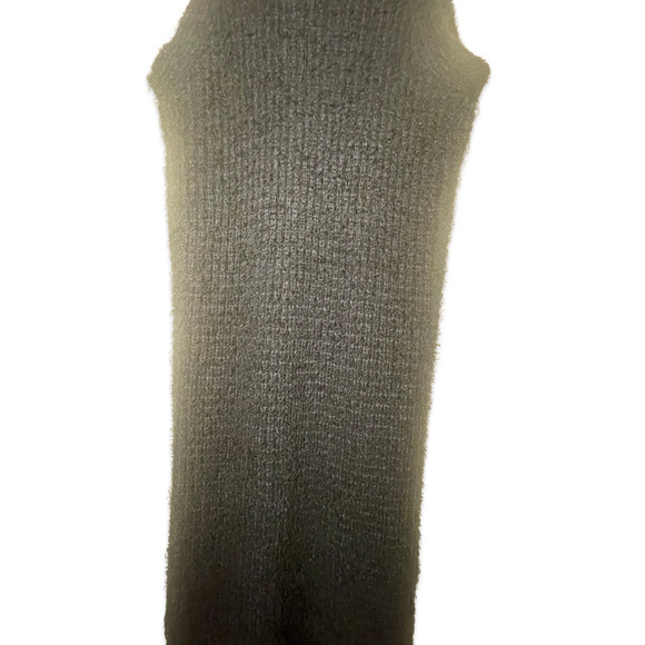 BCBG Blue/Black Shag Mid Zip Sweater Vest size small NWT - Picture 5 of 6